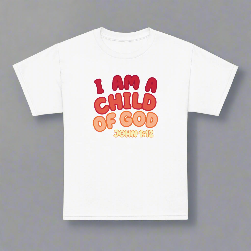 Bible Verse Kids Tshirt, I am a child of God John 1:12